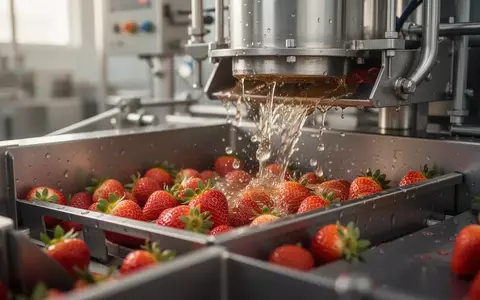 Nahaufnahme von frischen Früchten in einer modernen Produktionsanlage für die Aromenherstellung - Foto: über boerse-global.de