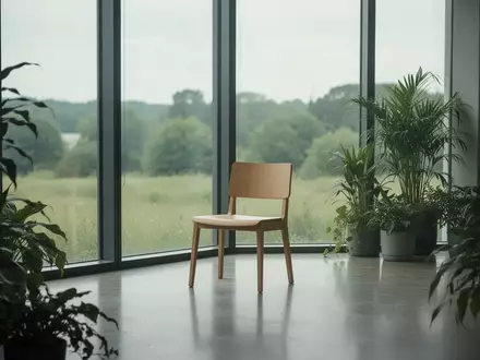 Ein heller, ruhiger Bürobereich mit einem leeren Stuhl und Pflanzen, der eine Atmosphäre der Entspannung vermittelt. - Foto: über boerse-global.de