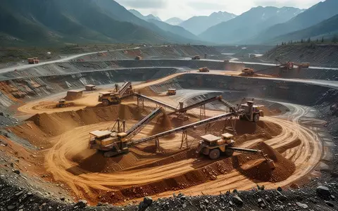 Große Goldmine mit schwerem Gerät in einer weitläufigen Berglandschaft. - Foto: über boerse-global.de