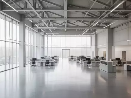Ein lichtdurchfluteter, moderner Innenraum eines Ausbildungszentrums mit großflächigen Fenstern und minimalistischer Architektur. - Foto: über boerse-global.de