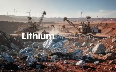 Abstrakte Darstellung von Lithium-Rohstoffen und moderner Industrietechnik in einer sonnendurchfluteten Wüstenlandschaft - Foto: über boerse-global.de