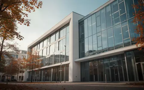 Ein modernes, minimalistisches Klinikgebäude bei klarem Tageslicht, das die Architektur und die Umgebung betont. - Foto: über boerse-global.de