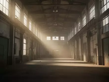 Ein leerer, industrieller Flur in einer großen Anlage mit einfallendem Tageslicht, der die Umgebung für Alleinarbeiter darstellt. - Foto: über boerse-global.de