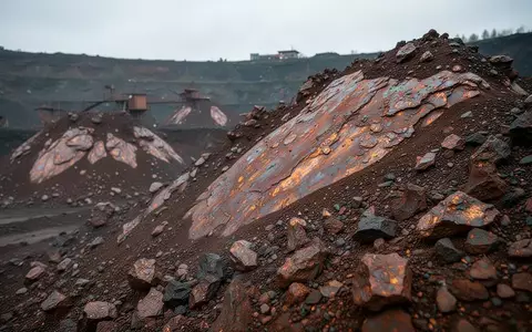 Nahaufnahme von Rohkupfererz in einem Tagebau-Kupferbergwerk bei natürlichem Tageslicht. - Foto: über boerse-global.de