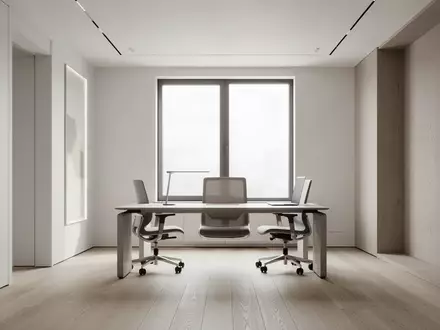 Ein minimalistisches, helles Heimbüro mit skandinavischem Design und natürlichem Tageslicht. - Foto: über boerse-global.de