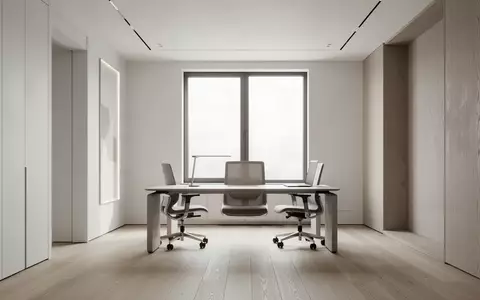 Ein minimalistisches, helles Heimbüro mit skandinavischem Design und natürlichem Tageslicht. - Foto: über boerse-global.de