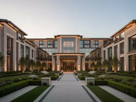 Weitläufiges Hotel- und Resort-Areal mit moderner Architektur und gepflegten Außenanlagen bei Sonnenuntergang. - Foto: über boerse-global.de