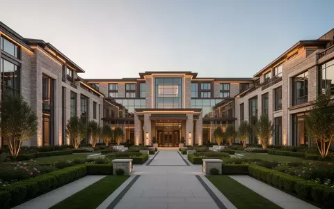 Weitläufiges Hotel- und Resort-Areal mit moderner Architektur und gepflegten Außenanlagen bei Sonnenuntergang. - Foto: über boerse-global.de