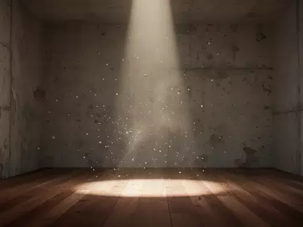 Ein minimalistischer Raum mit einfallendem Sonnenlicht und tanzenden Staubpartikeln, das eine Atmosphäre der Erinnerung evoziert. - Foto: über boerse-global.de