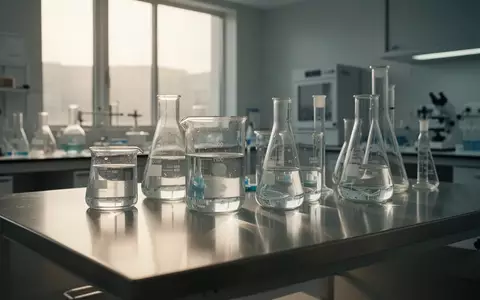 Moderne, sterile Laborumgebung mit wissenschaftlichem Glasgerät auf einer Edelstahloberfläche. - Foto: über boerse-global.de