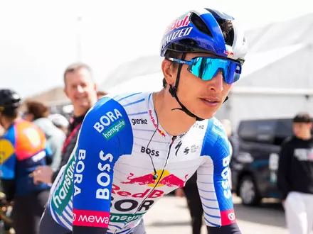 Florian Lipowitz hat beim Giro della Toscana sein Comeback gefeiert. (Archivbild) - Foto: Nicolás Carvalho Ochoa/dpa