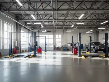 Eine weitläufige, moderne Werkstatthalle mit professioneller technischer Ausstattung in Nashville. - Foto: über boerse-global.de