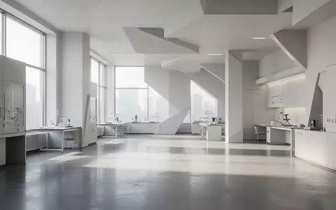 Ein minimalistischer, lichtdurchfluteter moderner Raum mit klaren architektonischen Linien und neutralen Oberflächen. - Foto: über boerse-global.de