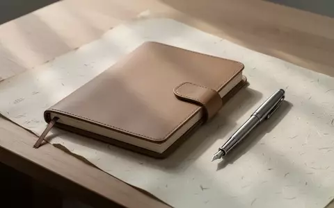 Ein leeres Haushaltsbuch und ein Füllfederhalter auf einem minimalistischen Holztisch bei natürlichem Tageslicht. - Foto: über boerse-global.de