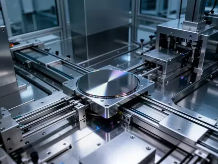 Industrielle Umgebung einer Halbleiterfertigungsanlage mit hochpräzisen Maschinen und metallischen Oberflächen. - Foto: über boerse-global.de