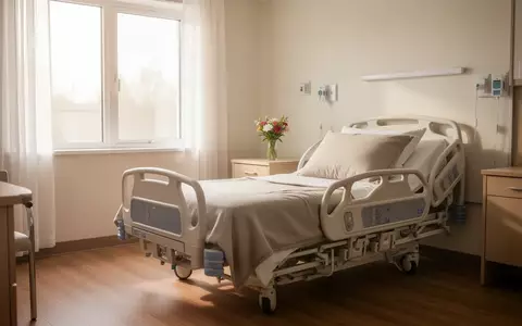 Ein helles, modern eingerichtetes Bewohnerzimmer in einer Pflegeeinrichtung mit einem ordentlich gemachten Pflegebett. - Foto: über boerse-global.de