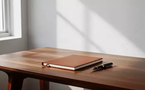 Ein minimalistischer Arbeitsplatz mit einem Notizbuch und einem Füllfederhalter bei natürlichem Lichteinfall. - Foto: über boerse-global.de