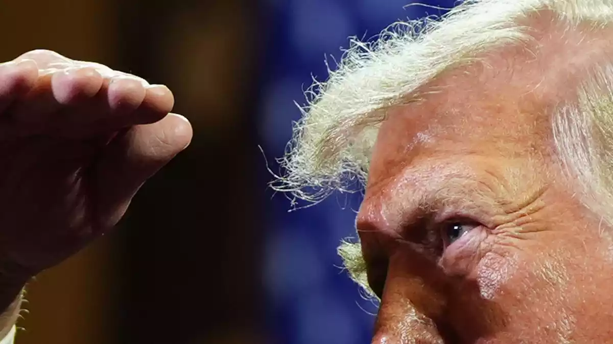 Trump arbeitet gerne mit Feindbildern - aktuell oft im Fokus: «Kommunisten». (Archivbild) - Bild: Julia Demaree Nikhinson/AP/dpa