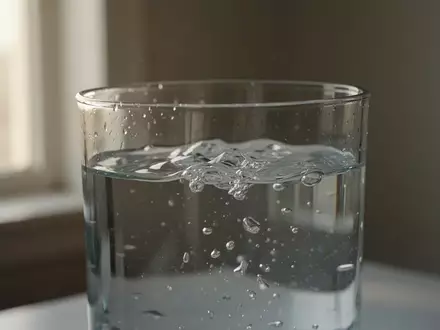 Ein klares Glas mit Wasser in natürlichem Licht vor einem neutralen Hintergrund. - Foto: über boerse-global.de
