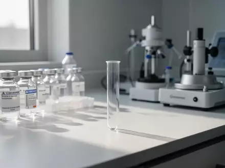 Ein steriler, modern eingerichteter klinischer Laborbereich mit medizinischen Geräten in einer hellen, minimalistischen Umgebung. - Foto: über boerse-global.de