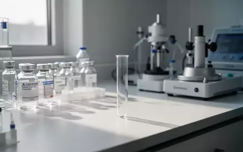 Ein steriler, modern eingerichteter klinischer Laborbereich mit medizinischen Geräten in einer hellen, minimalistischen Umgebung. - Foto: über boerse-global.de