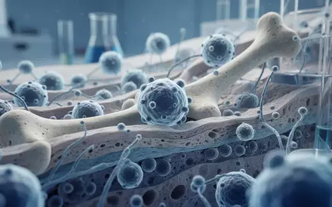 Mikroskopische Darstellung von Knochengewebe und zellulären Strukturen in einem medizinischen Labor. - Foto: über boerse-global.de
