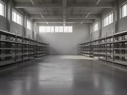 Eine weitläufige, leere Verkaufsfläche mit hohen Regalen und unbesetzten Gängen in einer verlassenen Einzelhandelsimmobilie. - Foto: über boerse-global.de
