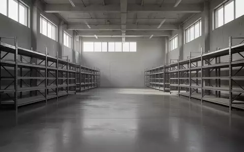 Eine weitläufige, leere Verkaufsfläche mit hohen Regalen und unbesetzten Gängen in einer verlassenen Einzelhandelsimmobilie. - Foto: über boerse-global.de