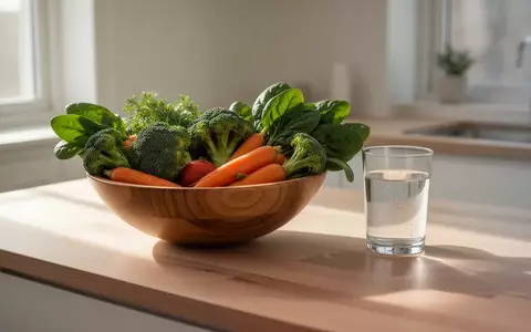Eine Schale mit frischem Gemüse und ein Glas Wasser auf einer hellen Küchenoberfläche bei natürlichem Tageslicht. - Foto: über boerse-global.de