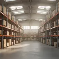 Regale in einem Lagerhaus mit zahlreichen Versandkartons in einer hellen Industriehalle. - Foto: über boerse-global.de