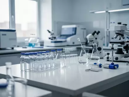 Ein modernes, steriles Labor mit wissenschaftlichen Analysegeräten und Glasbehältern in einer hellen, professionellen Umgebung. - Foto: über boerse-global.de