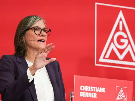 Die Chefin der IG Metall, Christiane Benner, sieht keinen Grund zum Verzicht. (Foto: Archiv) - Foto: Hannes P Albert/dpa