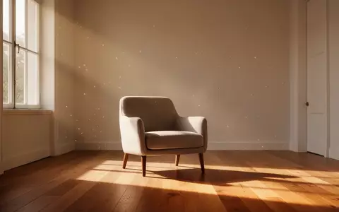 Ein sonnendurchfluteter, minimalistischer Raum mit einem leeren Sessel und sanftem Licht, das eine friedliche Atmosphäre schafft. - Foto: über boerse-global.de