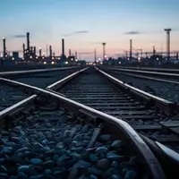 Ein Gleisabschnitt einer Eisenbahnanlage mit Schotterbett bei einsetzender Dämmerung. - Foto: über boerse-global.de