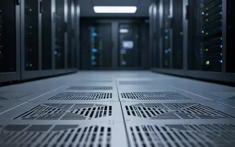 Abstrakte, modern beleuchtete Server-Infrastruktur in einer minimalistischen, dunklen Umgebung. - Foto: über boerse-global.de