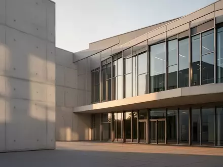 Moderne Architektur eines Verwaltungsgebäudes in neutralem Licht, ohne Personen oder Schriftzüge. - Foto: über boerse-global.de