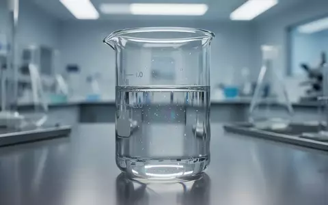 Eine Nahaufnahme einer klaren Flüssigkeit in einem Laborgefäß, die den technologischen Ansatz der Nanomedizin symbolisiert. - Foto: über boerse-global.de