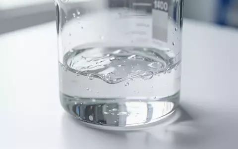 Ein Laborbecher mit einer klaren Flüssigkeit auf einer sterilen, weißen Oberfläche in einer medizinischen Forschungsumgebung. - Foto: über boerse-global.de