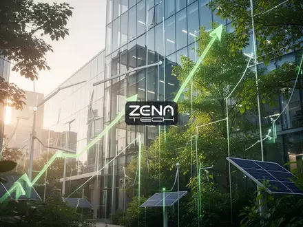 Moderne Büroarchitektur kombiniert mit grüner Natur als Symbol für nachhaltiges internationales Wachstum. - Foto: über boerse-global.de