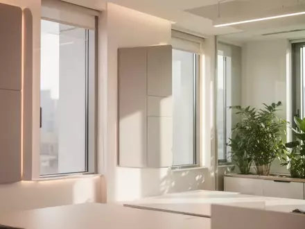 Heller, moderner Büroraum mit natürlichem Licht, Akustikpaneelen und Pflanzen für eine gesunde Arbeitsumgebung. - Foto: über boerse-global.de
