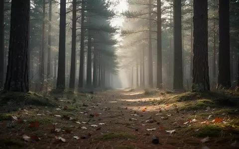 Ein ruhiger Waldweg im sanften Morgenlicht, der Ruhe und körperliche Erholung symbolisiert. - Foto: über boerse-global.de