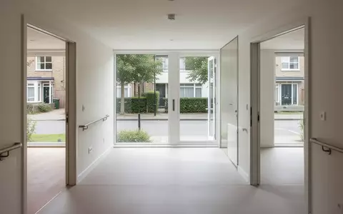 Heller, barrierefreier Innenraum einer modernen Wohnung mit weiten Durchgängen und natürlichem Tageslicht. - Foto: über boerse-global.de