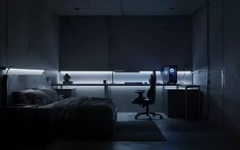 Ein minimalistisch eingerichtetes, modern beleuchtetes Zimmer in der Dämmerung mit Fokus auf eine ruhige Arbeitsatmosphäre. - Foto: über boerse-global.de
