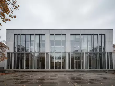 Moderne Fassade eines Berliner Regierungsgebäudes an einem bewölkten Herbsttag. - Foto: über boerse-global.de