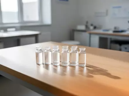 Reagenzgläser auf einem Labortisch in einem hellen Forschungsraum zur psychologischen Untersuchung - Foto: über boerse-global.de