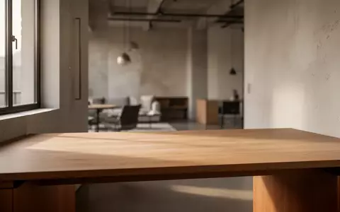Ein minimalistischer, leerer Schreibtisch in einem modernen, lichtdurchfluteten Arbeitszimmer. - Foto: über boerse-global.de