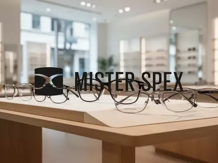 Moderne, minimalistische Optik-Ladeneinrichtung mit hochwertigen Brillengestellen in einer hellen, professionellen Umgebung. - Foto: über boerse-global.de