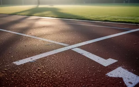 Nahaufnahme einer leeren Sportplatz-Laufbahn bei morgendlichem Licht als Symbol für Trainingsplanung und Athletik. - Foto: über boerse-global.de