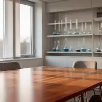 Ein minimalistisch gestalteter Beratungsraum in einem deutschen medizinischen Forschungsinstitut mit hellem Tageslicht. - Foto: über boerse-global.de