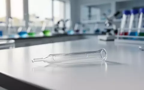 Nahaufnahme einer sterilen Laborumgebung mit einer gläsernen Pipette auf einer weißen Arbeitsfläche, symbolisch für die molekularbiologische Forschung. - Foto: über boerse-global.de